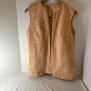 Vintage 60s Jacket UnionMade Textured Encron polyester 12 Hippy/Boho/psychedelic - Picture 1 of 12