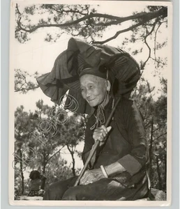 UNGEWÖHNLICHES Porträt der alten HAKKA Frau in CHINA 1964 seltenes ORIGINAL Pressefoto - Bild 1 von 2