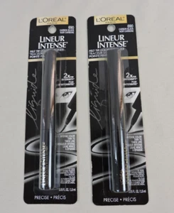 Lote de 2 delineadores líquidos L'OREAL LINEUR INTENSO, punta de fieltro 690 NEGRO CARBONO - Imagen 1 de 3