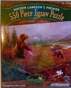 HAYDEN LAMBSON'S PREMIER JIGSAW PUZZLE NEW SEALED 550 pc BEARS REFLECTIVE ART - Picture 1 of 1