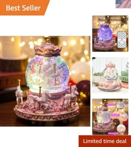 Bluetooth Music Box Carousel with Color Lights - Perfect Gift for Girls & Women - Picture 1 of 10