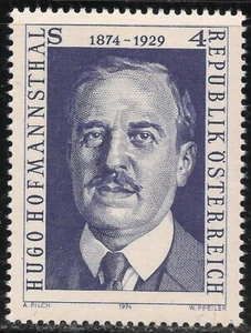 Österreich #980 (A399) ss postfrisch - 1974 4er Hugo Hofmannsthal, Dichter und Dramatiker - Bild 1 von 1