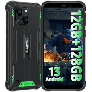 OUKITEL WP32 Outdoor Handy 12GB+128GB/1TB Rugged Smartphone 6Zoll Android 13 NFC - Afbeelding 1 van 13