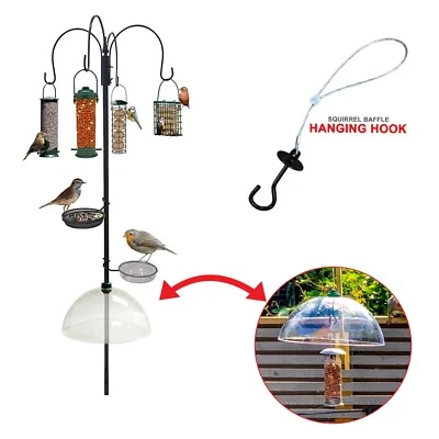 DENNY INTERNATIONAL Stazione di alimentazione Wild Bird Feeder & Defle Dome Stop Scoiattoli Rubare alimentazione Bird