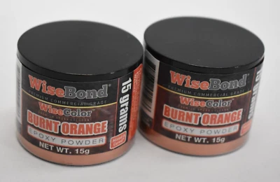 Wisebond Burnt Orange Epoxy Mica Colorant Powder 15G Lot Of 2 Wood Counters - Image 1 of 4