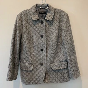 Blazer para mujer TALBOTS Traje Chaqueta Lana Gris Talla 12 Carrera Oficina - Imagen 1 de 11