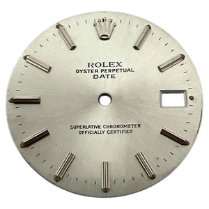 Originale Rolex Oyster Perpetual Date 34 mm quadrante argento 1500 1501 - Foto 1 di 4