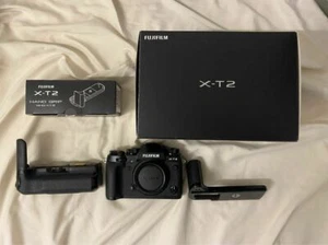 FUJIFILM Fuji X-T2 Mirrorless SLR Camera Black 24.3MP With Box , Hand Grip - Picture 1 of 5