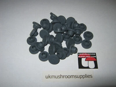 UKMUSHROOMSUPPLIES 13mm self healing butyl rubber stoppers serum vials - mushroom Injection ports