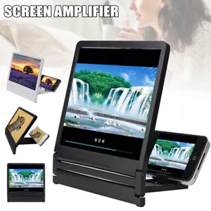 Mobile Phone Screen Enlarge 3D Magnifier 3 Times HD Amplifier Foldable Stand - Picture 1 of 12