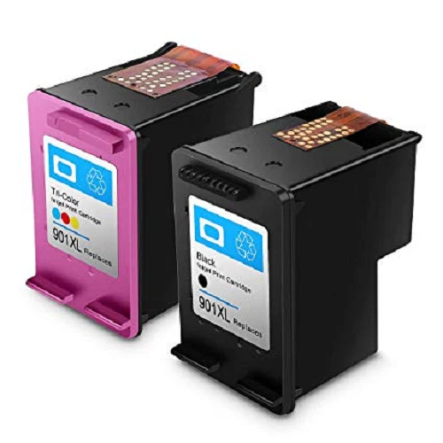 2 CARTUCCE NERO+COLORE 901XL HP OFFICEJET J4524 J4535 J4580 J4585 J4624 J4680  - Immagine 1 di 1