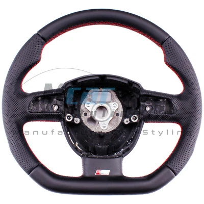 SPORT Lenkrad abgeflacht beziehen Leder für Audi A5 dreispeichenlenkrad ⭐⭐⭐⭐⭐ - Bild 1 von 4