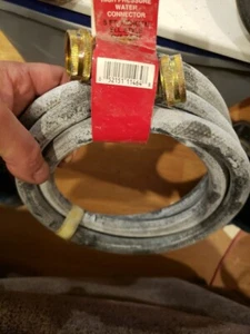 LASCO 16-1710 Rubber Washing Machine Hose8FT with 3/4"FHT X FHT. (B) - Picture 1 of 4