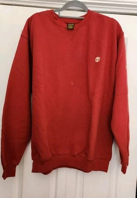 TIMBERLAND Vintage Red Crewneck Fleece Sweatshirt Men’s Large - Image 1 of 4