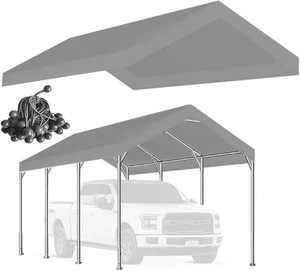 Rutile 10 x 20 FT Carport Replacement Cover, Heavy 10&apos;x20&apos;, Gray  - Picture 1 of 7