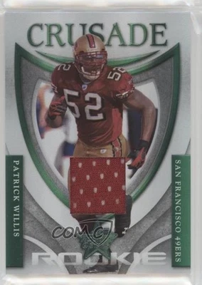 2007 Leaf Rookies & Stars Rookie Crusade Green Materials Patrick Willis RC HOF - Image 1 of 2