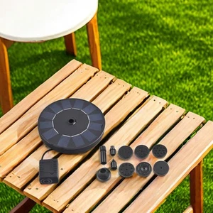 Solar Springbrunnen schwimmend, Pumpe Wasserspiel Gartenpool Vogeltränke Teich - Bild 1 von 12