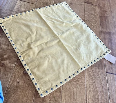 NEW West Elm Gold Studded 20 X 20 Velvet Pillow Cover Case Decorative - Image 1 of 4