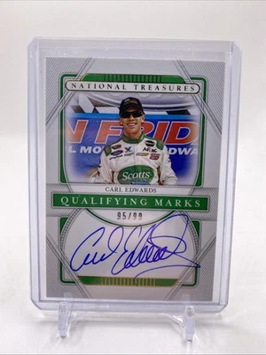 2021 National Treasures - CARL EDWARDS - Qualifying Marks Autograph #d/99 Sp - Image 1 of 2