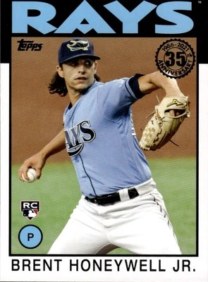 2021 Topps Update #86B-50 Brent Honeywell Jr. Tampa Bay Rays - Image 1 of 2