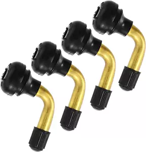 Tire Valve Stems - 4Pcs 45 Degree Bent Snap-In Tubeless Tyre Valve Stem with Rub - Picture 1 of 7