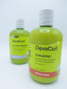 DEVACURL LOW POO ORIGINAL CLEANSER 12 OZ & CURL BOND CONDITIONER 12 OZ - Picture 1 of 3