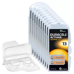60 Duracell Activair Hearing Aid Batteries PR48 Orange 13 + 2-Cell Box - Picture 1 of 4