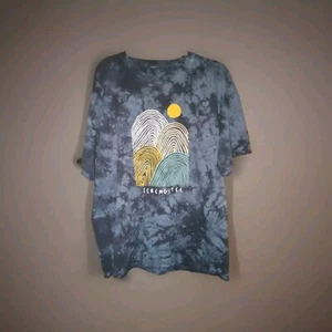 Serengetee Mens Sz XL Black Tie Dye Graphic Print Tshirt - Picture 1 of 6