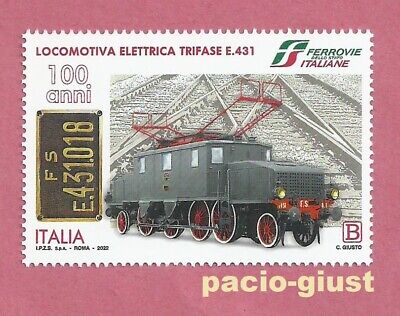 2022 ITALIA  Locomotiva Elettrica Trifase E.431  FRANCOBOLLO SINGOLO • 1.70€