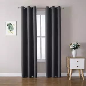 ChrisDowa Grommet Blackout Curtains for Bedroom and Living Room - 2 Panels Set T - Picture 1 of 7