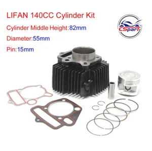 140cc Bore Kit 55mm Cylinder 1P55FMJ Lifan Kaya Xmotos Apollo Tmax Dirt Bike - Foto 1 di 6