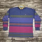 Vintage 90S Chaps Ralph Lauren Long Sleeve Rugby Shirt Stripes Xl Vtg Casual