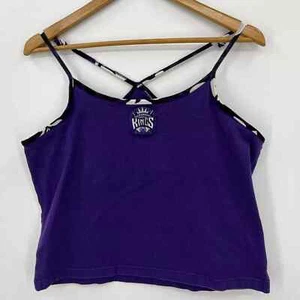 Antigua Tank Top Women's XL Purple Sacramento Kings Vtg 90s Strappy Basketball - Picture 1 of 9