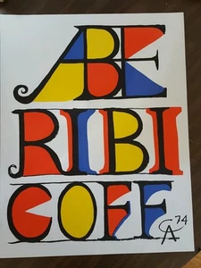 Abe Ribicoff 1974 Alexander Calder Offset Lithograph - Picture 1 of 10