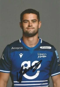 SALE SHARKS RUGBY UNION: LUKE JAMES SIGNED 6x4 PORTRAIT PHOTO+COA - Picture 1 of 1