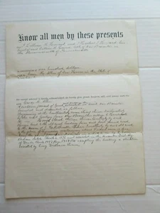 ONE (1) SECOND SEPTEMBER 1896 DEED, BRAINTREE MA. HOWARDs to GRACE ALLEN - Picture 1 of 8