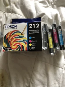 Epson 212 Standard Capacity 4 Colors Ink Cartridge Multi-Pack & 2 Black Exp 2027 - Photo 1/12