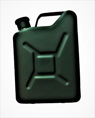5oz Steel Jerry Can Style Hip Flask - Army Green, Black, Silver or Blue - Image 1 of 4