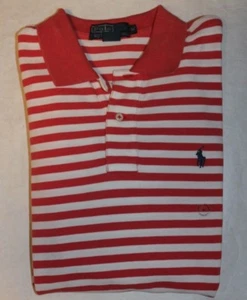 Nuevo Polo de Ralph Lauren Para hombres Camisa Informal Cuello Top Rayas Poni Logo M - Imagen 1 de 1