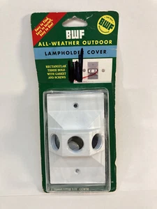 BWF Todo clima exterior 3 orificios cubierta rectangular, con junta y tornillos - Imagen 1 de 2