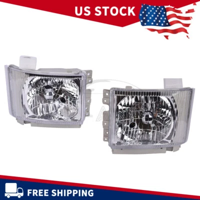 2Pcs LH Driver+RH Passenger ISUZU NPR NPR-HD NQR NRR 2008-2020 HEADLIGHTS SET - Image 1 of 4