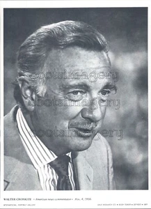 1977 Press Photo American TV News Legend Walter Cronkite - Picture 1 of 2