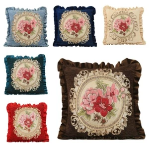 Lotus Floral Cushion Cover Throw Pillow Case Home Sofa Car Office Decoration - Picture 1 of 10