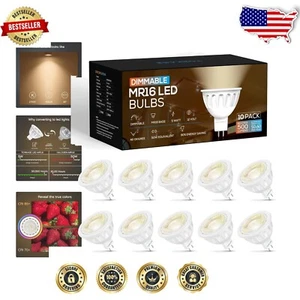 Soft White Dimmable MR16 LED Lighting Bulbs, 10-Pack for Accent & Landscape Use - Picture 1 of 9
