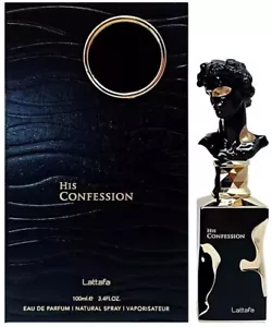Lattafa His Confession Eau De Parfum Spray Herren 3,4 Oz. - Bild 1 von 2
