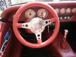 Lenkrad für Morgan Roadster u.a. Oldtimer Neu Beziehen Lederlenkrad Nahtwahl - Bild 1 von 4