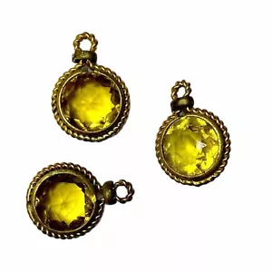 ¡Lote de 3 piezas LUX! Colgantes vintage de vidrio facetado con llavero - Imagen 1 de 6