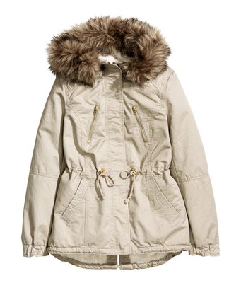 H&M Damen Winterjacke Parka mit Teddyfutter Gr.32,34,36,38,40,42  4 Farben  NEU - Bild 1 von 4