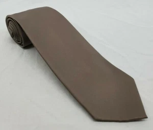 GEOFFREY BEENE Solid Beige 100% Polyester Neck Tie -TIES DESIGNER - Picture 1 of 7