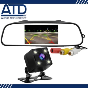 5" LCD Car Mirror Monitor Night Vision Reverse Backup HD Camera Rear View Kit - Bild 1 von 12